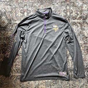 Gray Minnesota Vikings Quarter Zip Jacket men’s size medium